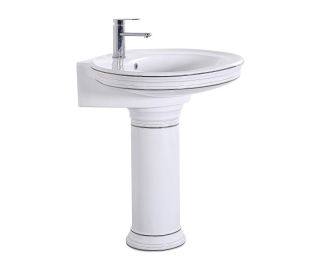 Раковина CeramaLux 1411 белая 75 см